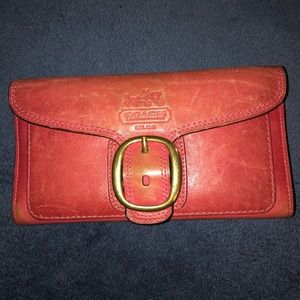 Vintage Coach red wallet